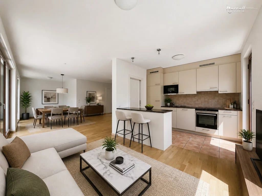 Appartement de 3 pièces en rez-de-jardin