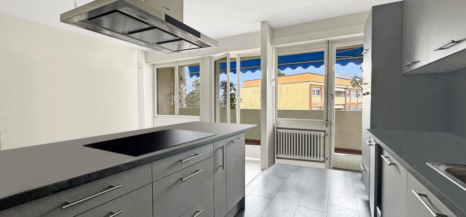 Appartement rénové en étage élevé avec cave et parking